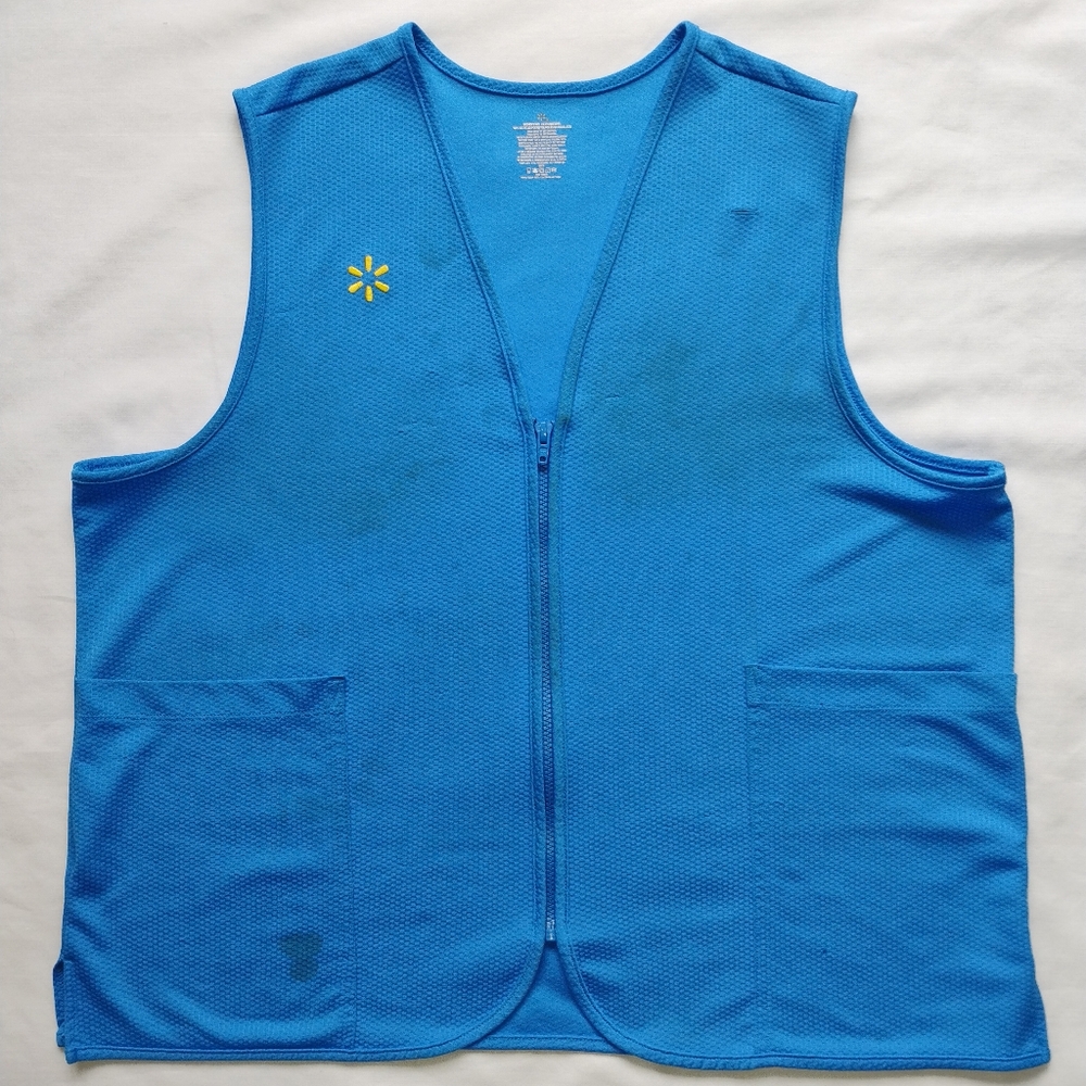 Men's & Women's XXL Modern Blue Walmart Associate / Employee Work Vest Uniform